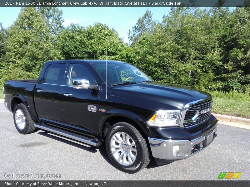 Brilliant Black Crystal Pearl / Black/Cattle Tan 2017 Ram 1500 Laramie Longhorn Crew Cab 4x4