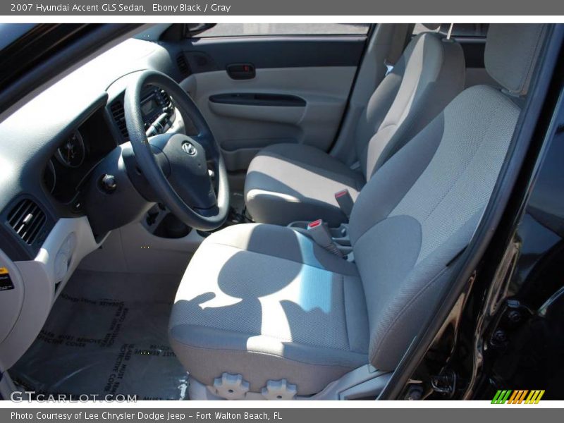 Ebony Black / Gray 2007 Hyundai Accent GLS Sedan