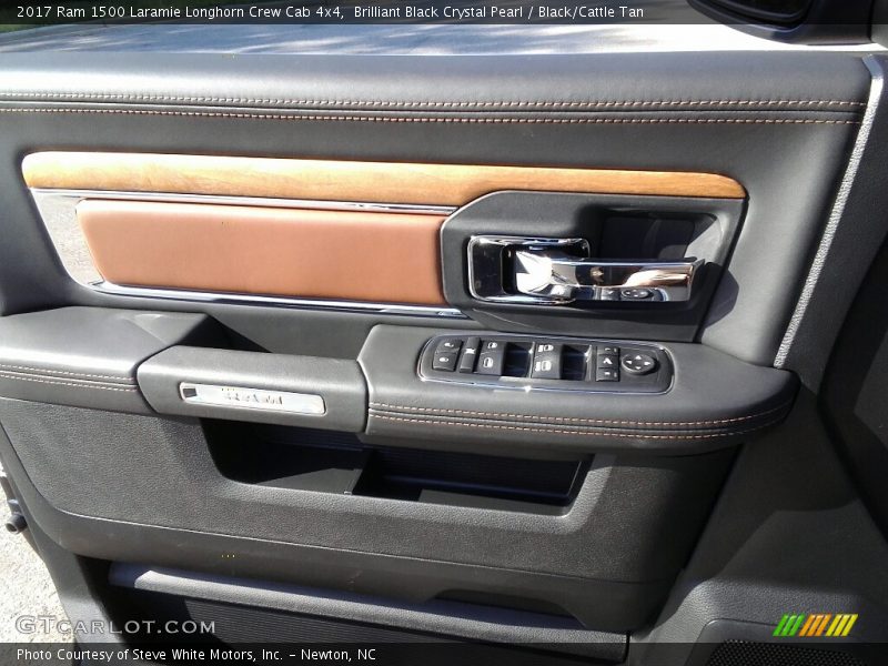 Brilliant Black Crystal Pearl / Black/Cattle Tan 2017 Ram 1500 Laramie Longhorn Crew Cab 4x4