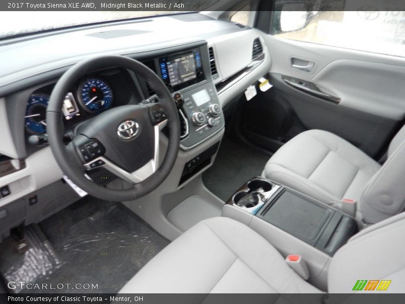 Midnight Black Metallic / Ash 2017 Toyota Sienna XLE AWD