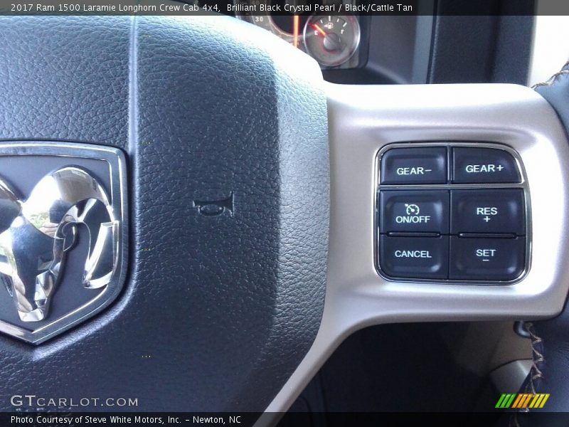 Brilliant Black Crystal Pearl / Black/Cattle Tan 2017 Ram 1500 Laramie Longhorn Crew Cab 4x4