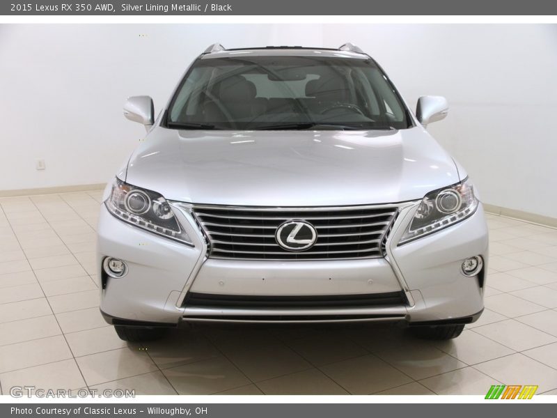 Silver Lining Metallic / Black 2015 Lexus RX 350 AWD
