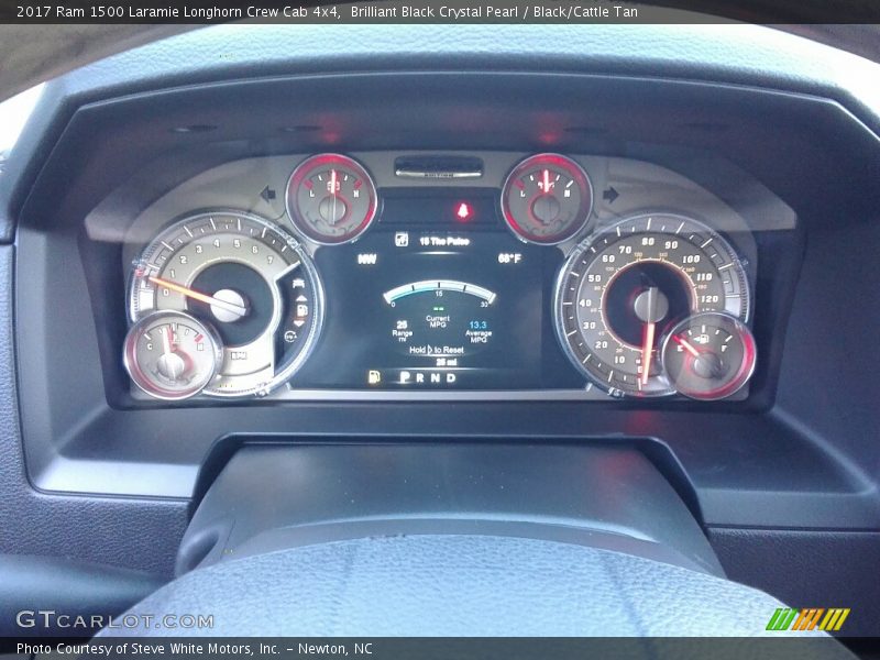 Brilliant Black Crystal Pearl / Black/Cattle Tan 2017 Ram 1500 Laramie Longhorn Crew Cab 4x4