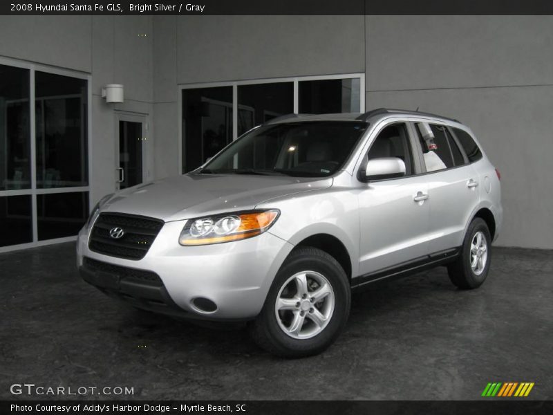 Bright Silver / Gray 2008 Hyundai Santa Fe GLS