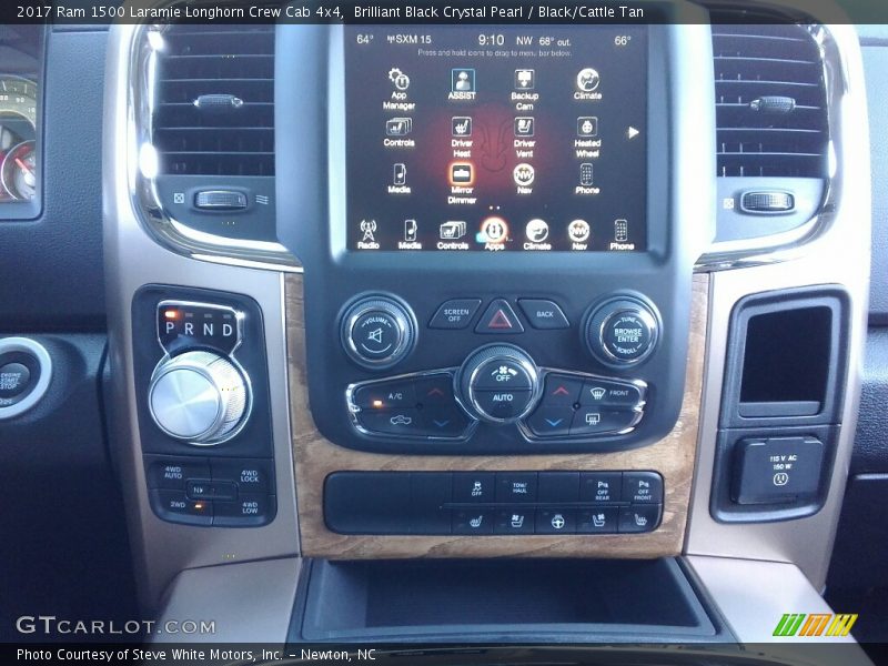 Brilliant Black Crystal Pearl / Black/Cattle Tan 2017 Ram 1500 Laramie Longhorn Crew Cab 4x4