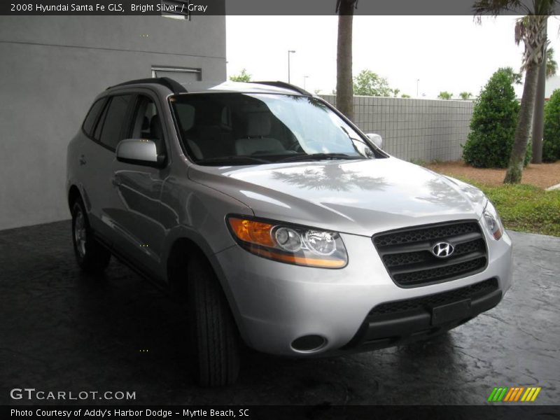 Bright Silver / Gray 2008 Hyundai Santa Fe GLS
