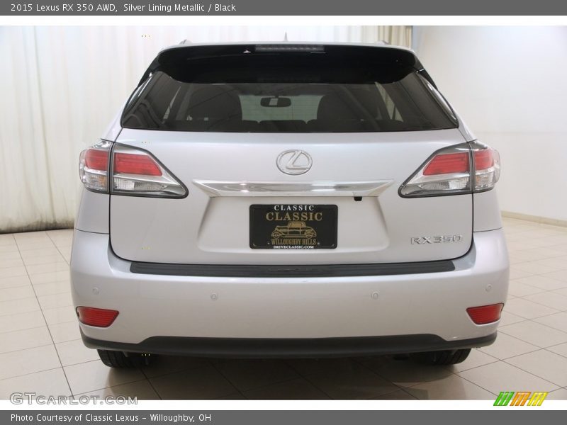 Silver Lining Metallic / Black 2015 Lexus RX 350 AWD