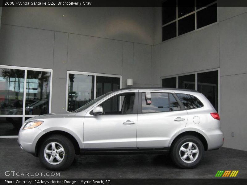 Bright Silver / Gray 2008 Hyundai Santa Fe GLS