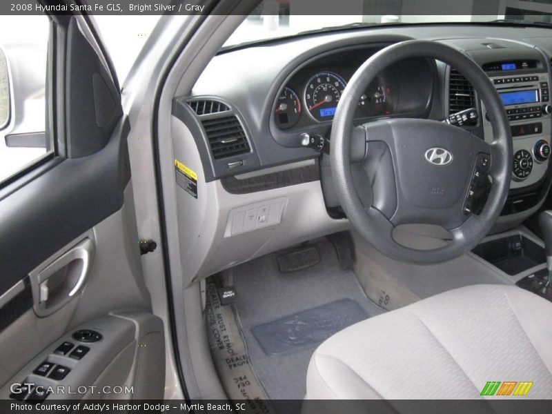Bright Silver / Gray 2008 Hyundai Santa Fe GLS