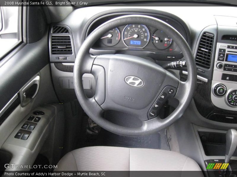Bright Silver / Gray 2008 Hyundai Santa Fe GLS