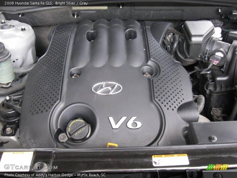 Bright Silver / Gray 2008 Hyundai Santa Fe GLS