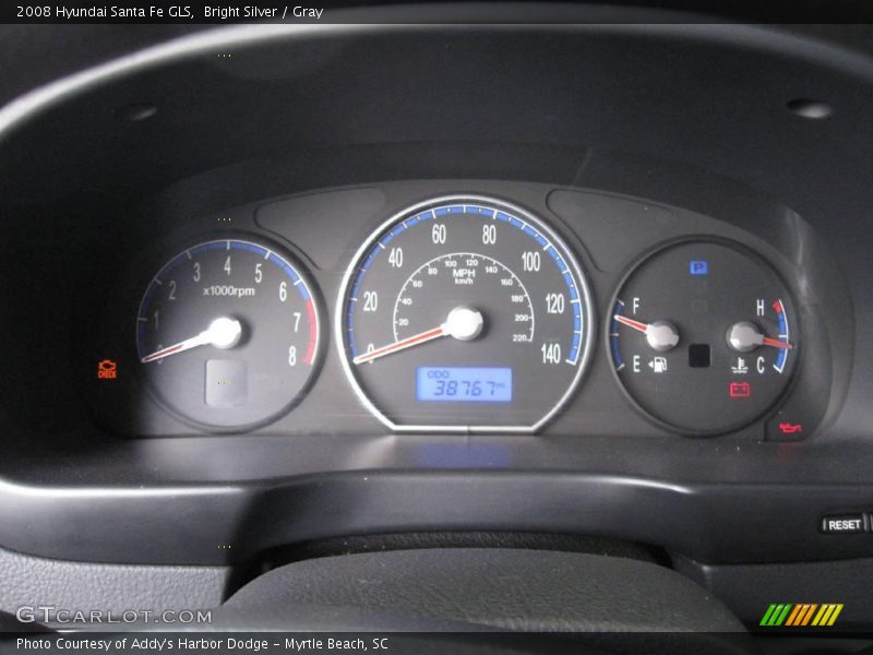 Bright Silver / Gray 2008 Hyundai Santa Fe GLS
