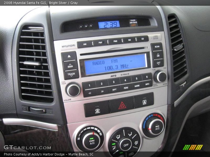 Bright Silver / Gray 2008 Hyundai Santa Fe GLS