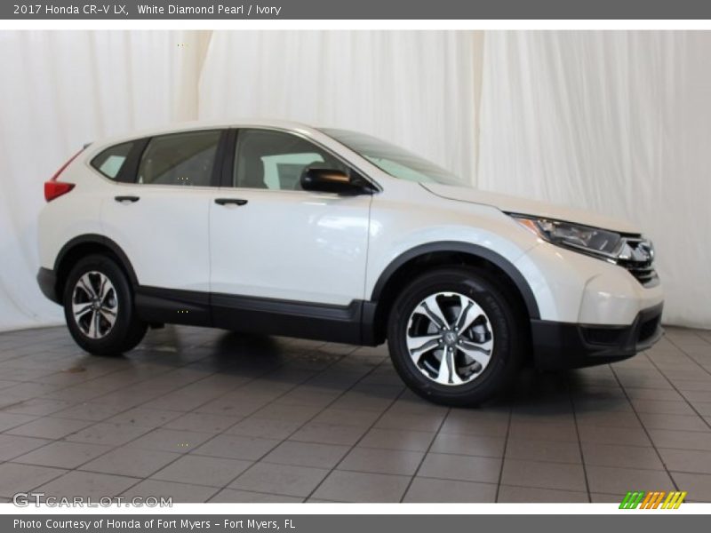 White Diamond Pearl / Ivory 2017 Honda CR-V LX