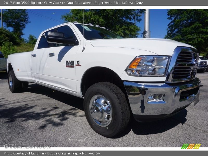 Bright White / Black/Diesel Gray 2017 Ram 3500 Big Horn Crew Cab 4x4 Dual Rear Wheel