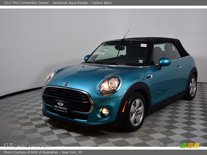 Caribbean Aqua Metallic / Carbon Black 2017 Mini Convertible Cooper