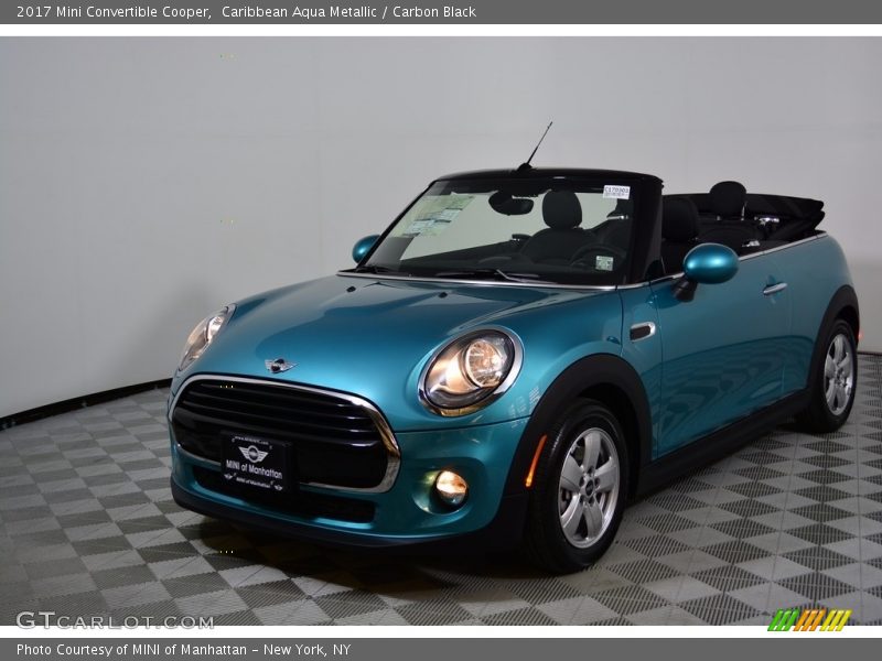 Caribbean Aqua Metallic / Carbon Black 2017 Mini Convertible Cooper