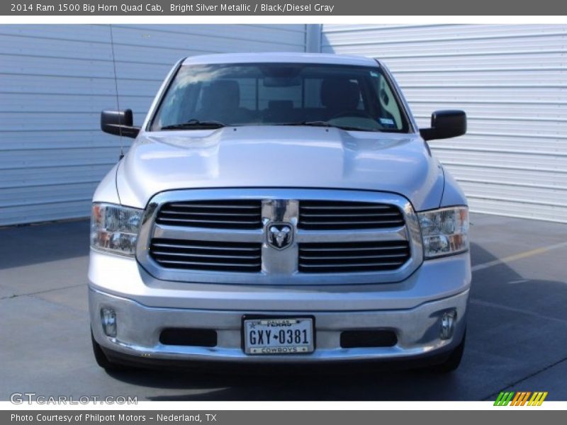 Bright Silver Metallic / Black/Diesel Gray 2014 Ram 1500 Big Horn Quad Cab