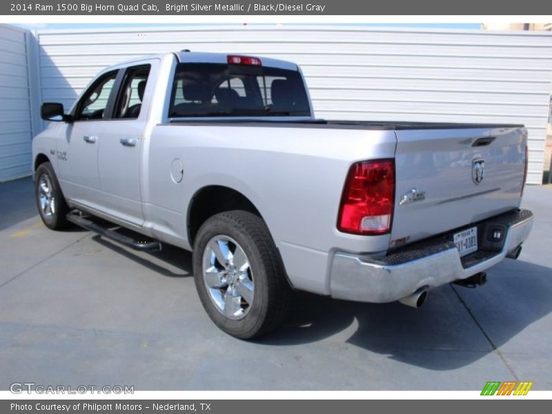 Bright Silver Metallic / Black/Diesel Gray 2014 Ram 1500 Big Horn Quad Cab