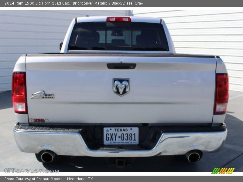 Bright Silver Metallic / Black/Diesel Gray 2014 Ram 1500 Big Horn Quad Cab