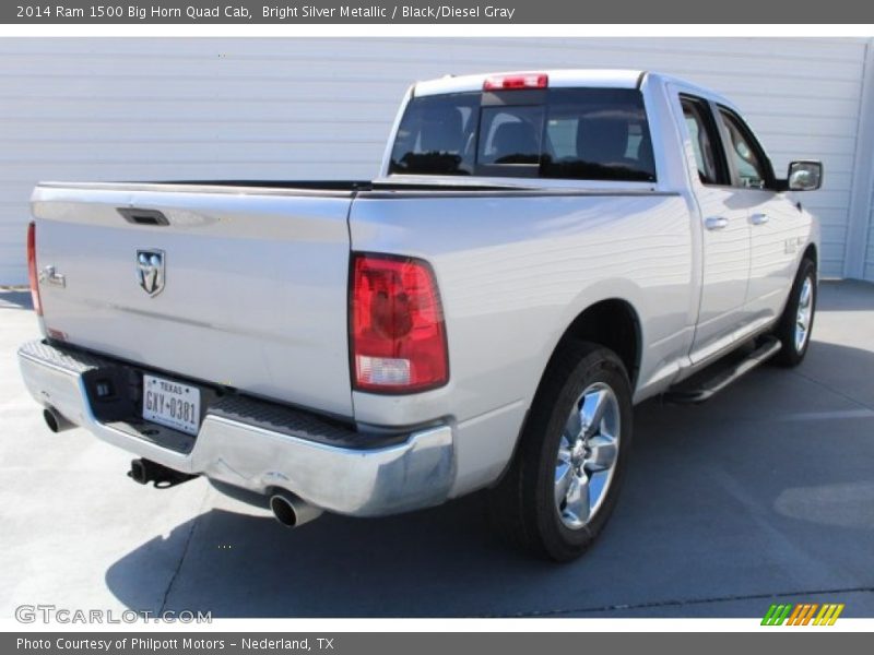 Bright Silver Metallic / Black/Diesel Gray 2014 Ram 1500 Big Horn Quad Cab