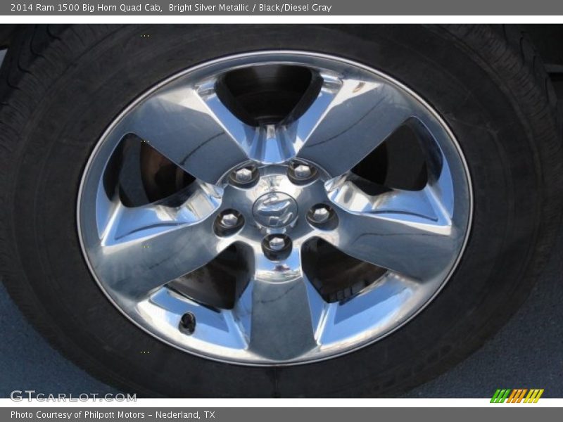 Bright Silver Metallic / Black/Diesel Gray 2014 Ram 1500 Big Horn Quad Cab