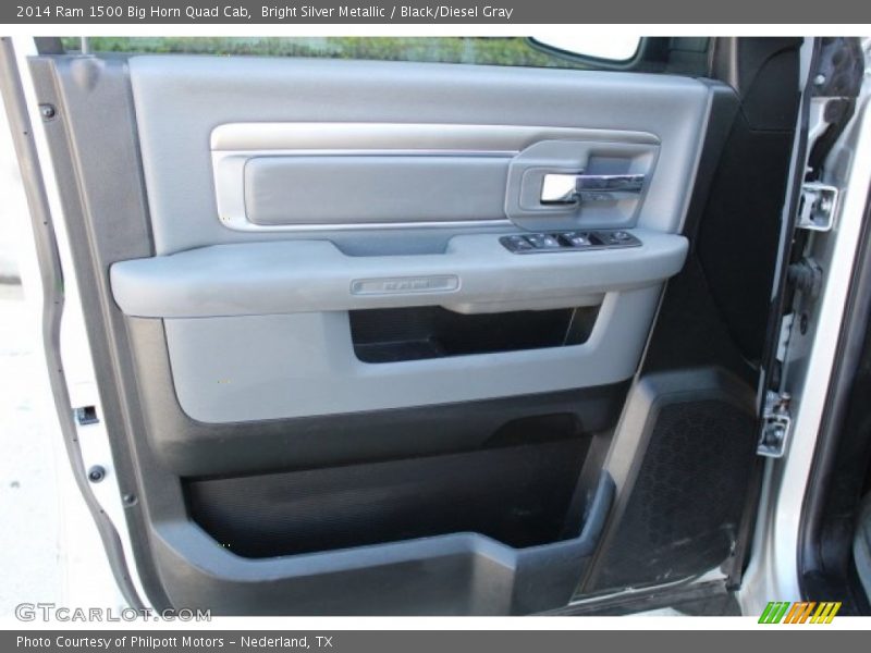 Bright Silver Metallic / Black/Diesel Gray 2014 Ram 1500 Big Horn Quad Cab