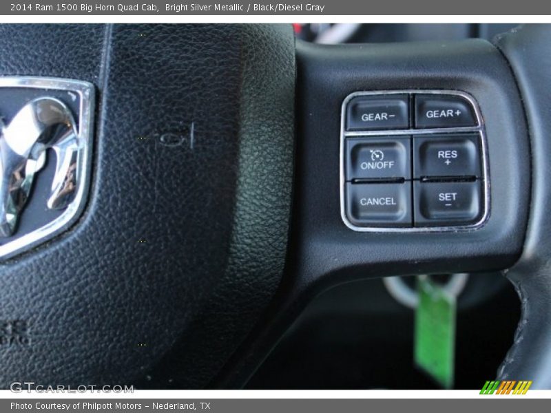 Bright Silver Metallic / Black/Diesel Gray 2014 Ram 1500 Big Horn Quad Cab