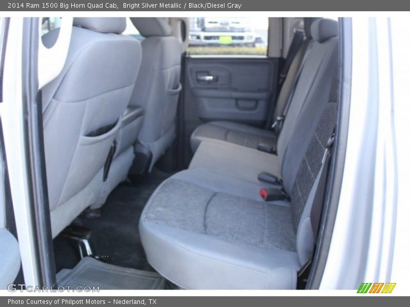 Bright Silver Metallic / Black/Diesel Gray 2014 Ram 1500 Big Horn Quad Cab