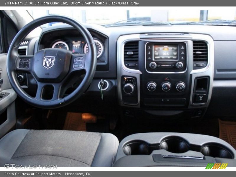 Bright Silver Metallic / Black/Diesel Gray 2014 Ram 1500 Big Horn Quad Cab