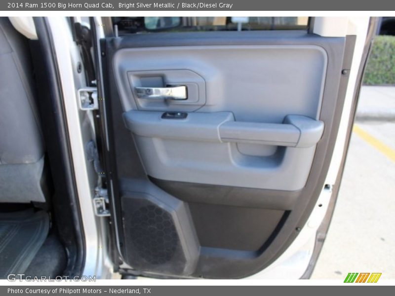 Bright Silver Metallic / Black/Diesel Gray 2014 Ram 1500 Big Horn Quad Cab