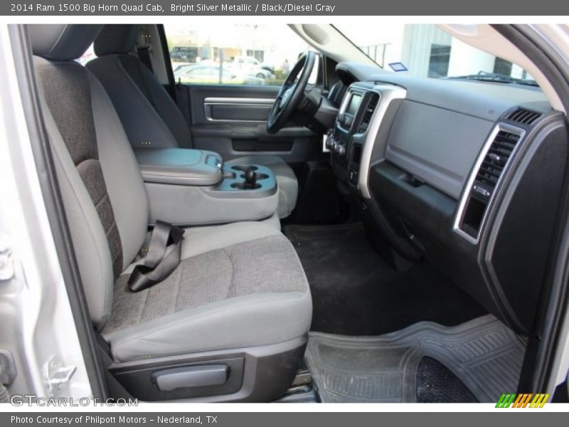 Bright Silver Metallic / Black/Diesel Gray 2014 Ram 1500 Big Horn Quad Cab