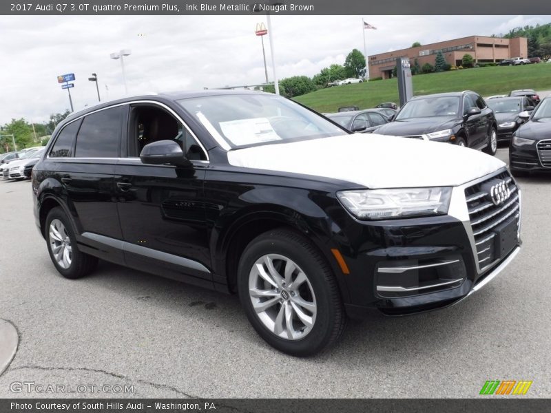 Ink Blue Metallic / Nougat Brown 2017 Audi Q7 3.0T quattro Premium Plus