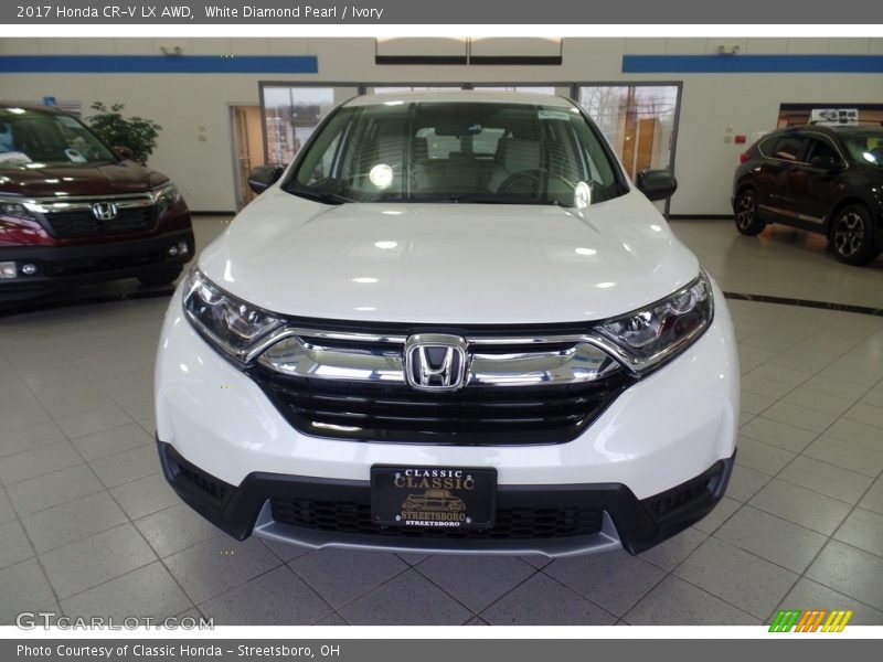 White Diamond Pearl / Ivory 2017 Honda CR-V LX AWD