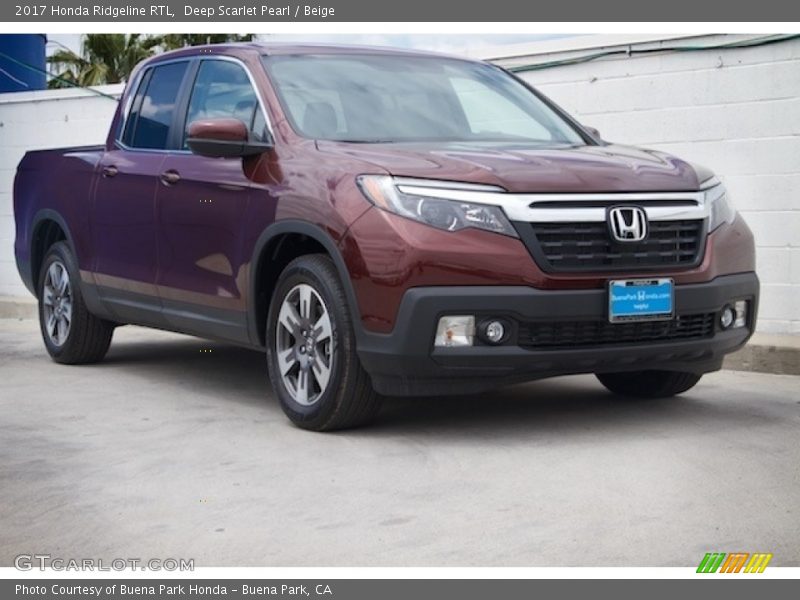 Deep Scarlet Pearl / Beige 2017 Honda Ridgeline RTL