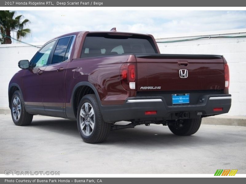 Deep Scarlet Pearl / Beige 2017 Honda Ridgeline RTL