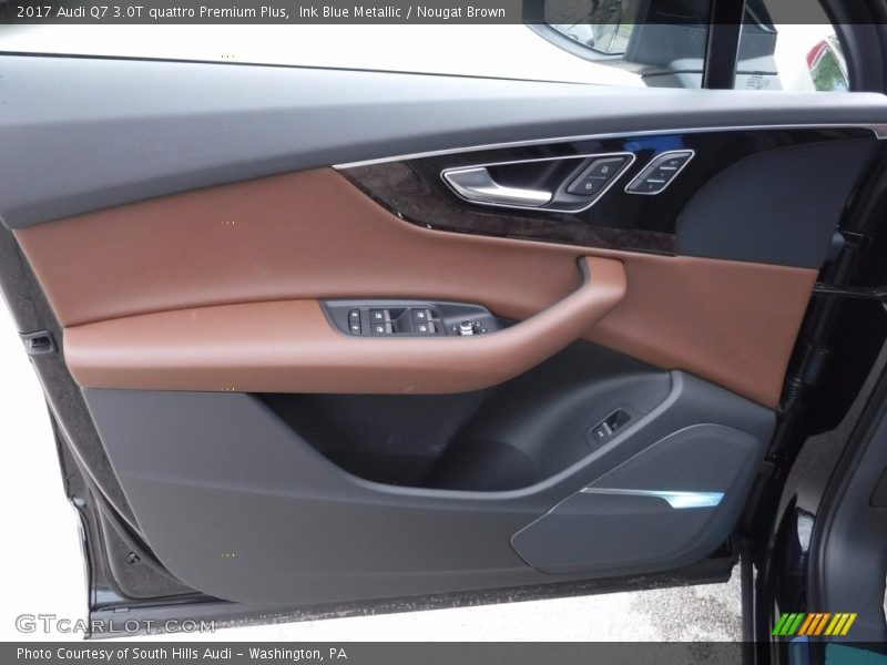 Ink Blue Metallic / Nougat Brown 2017 Audi Q7 3.0T quattro Premium Plus