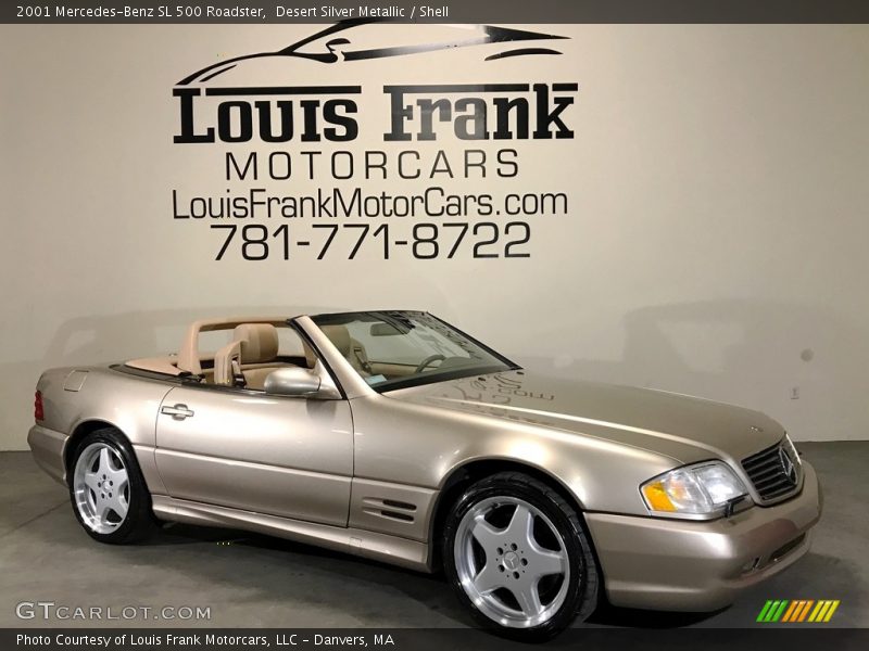 Desert Silver Metallic / Shell 2001 Mercedes-Benz SL 500 Roadster