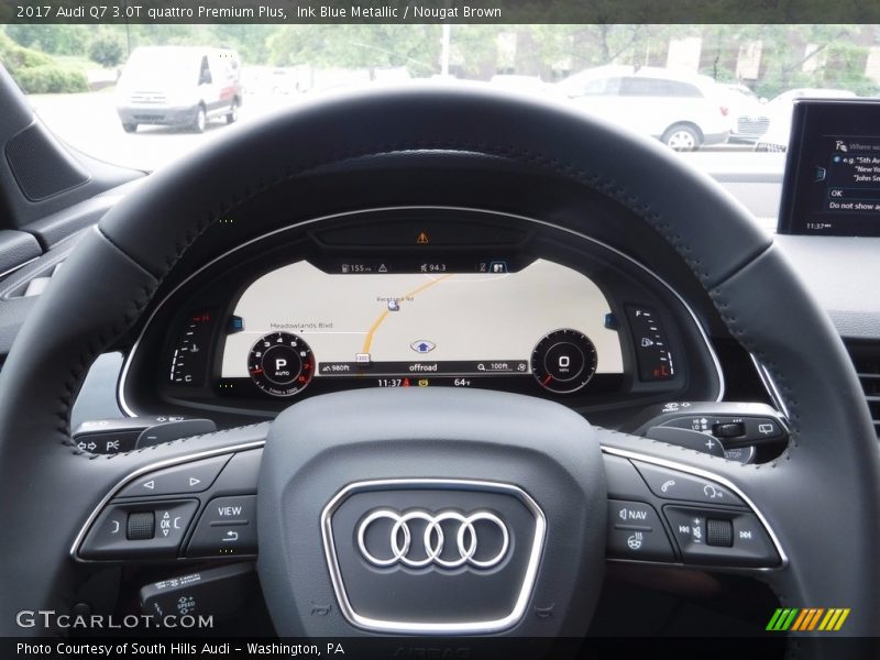Ink Blue Metallic / Nougat Brown 2017 Audi Q7 3.0T quattro Premium Plus