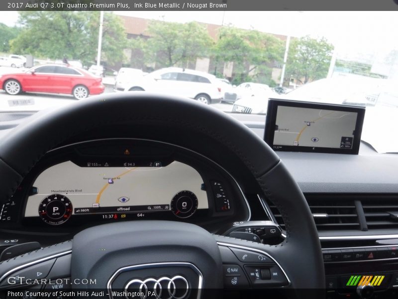 Ink Blue Metallic / Nougat Brown 2017 Audi Q7 3.0T quattro Premium Plus