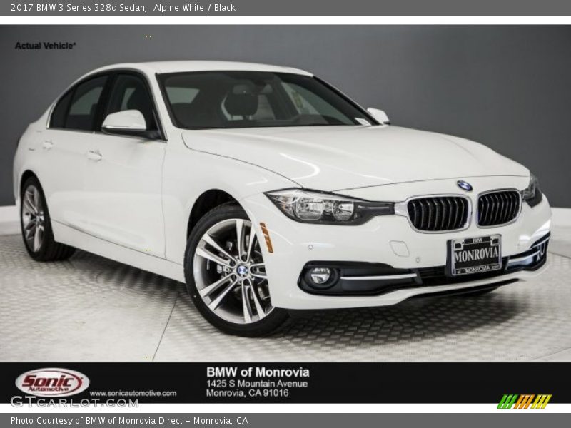 Alpine White / Black 2017 BMW 3 Series 328d Sedan