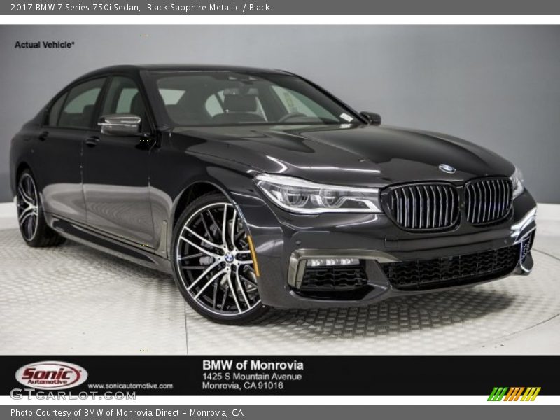 Black Sapphire Metallic / Black 2017 BMW 7 Series 750i Sedan