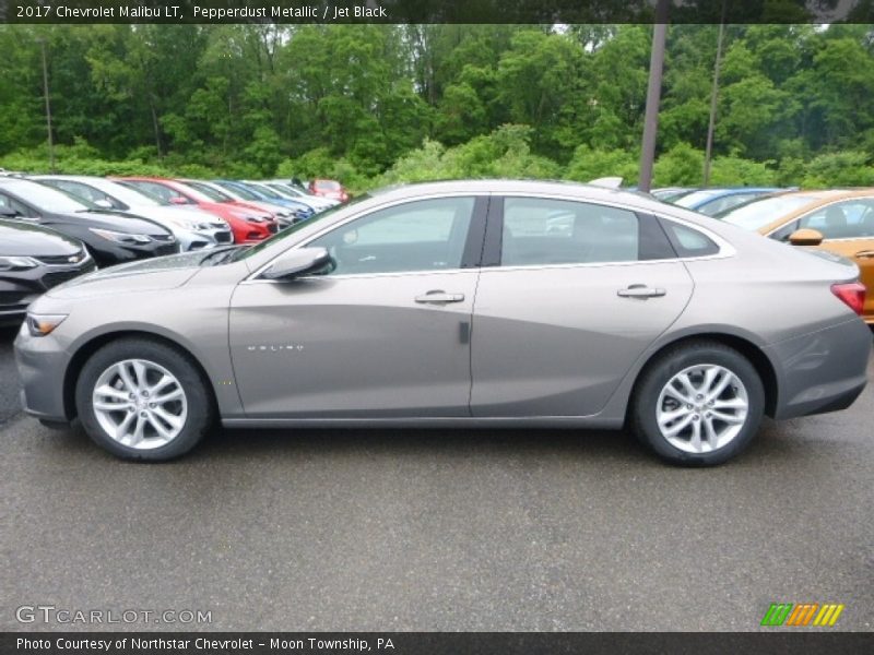 Pepperdust Metallic / Jet Black 2017 Chevrolet Malibu LT