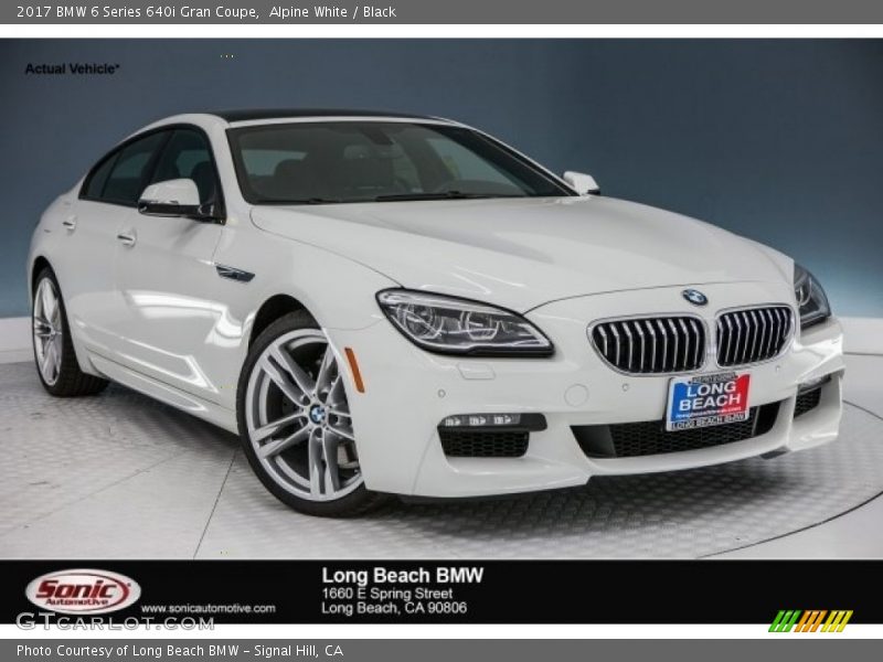 Alpine White / Black 2017 BMW 6 Series 640i Gran Coupe