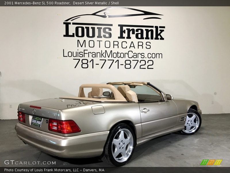 Desert Silver Metallic / Shell 2001 Mercedes-Benz SL 500 Roadster