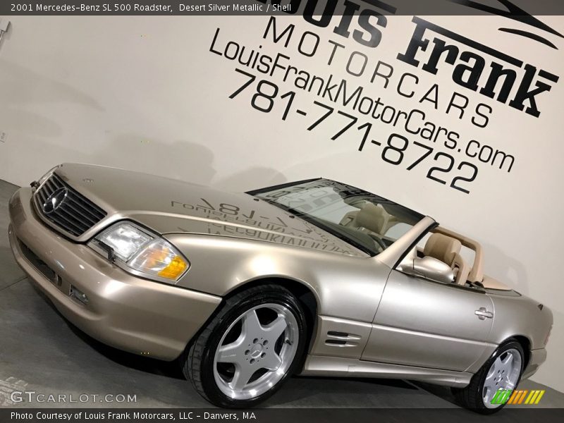Desert Silver Metallic / Shell 2001 Mercedes-Benz SL 500 Roadster