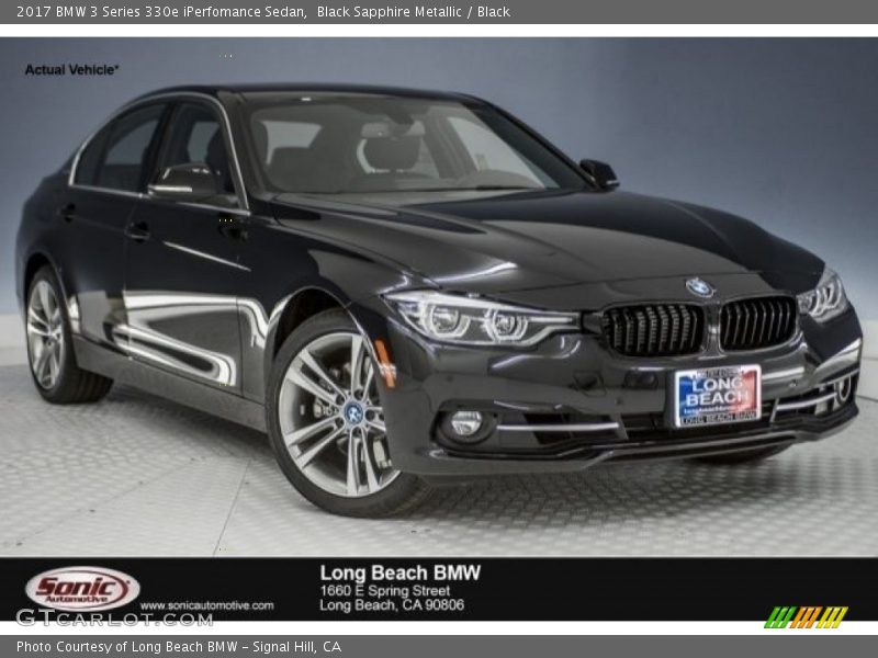 Black Sapphire Metallic / Black 2017 BMW 3 Series 330e iPerfomance Sedan