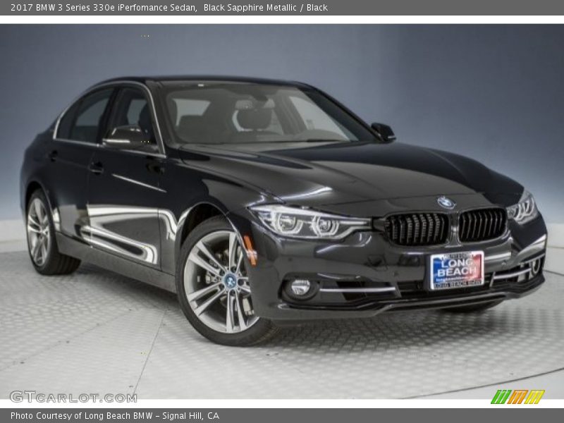Black Sapphire Metallic / Black 2017 BMW 3 Series 330e iPerfomance Sedan