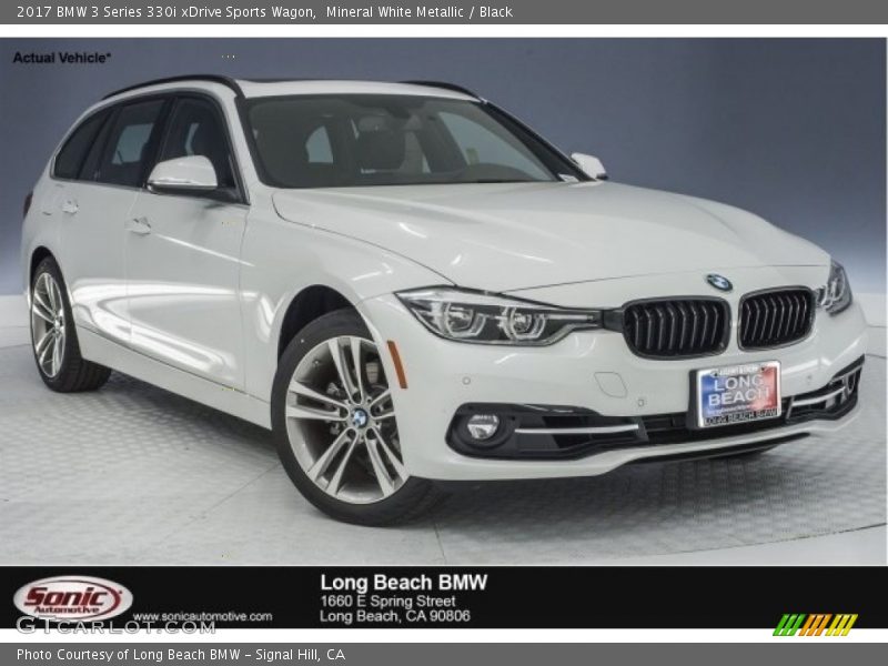 Mineral White Metallic / Black 2017 BMW 3 Series 330i xDrive Sports Wagon