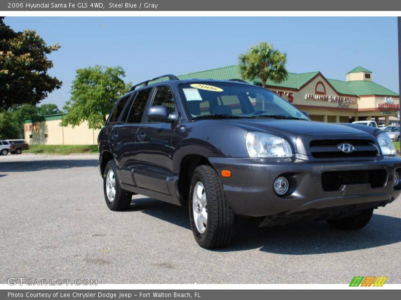 Steel Blue / Gray 2006 Hyundai Santa Fe GLS 4WD